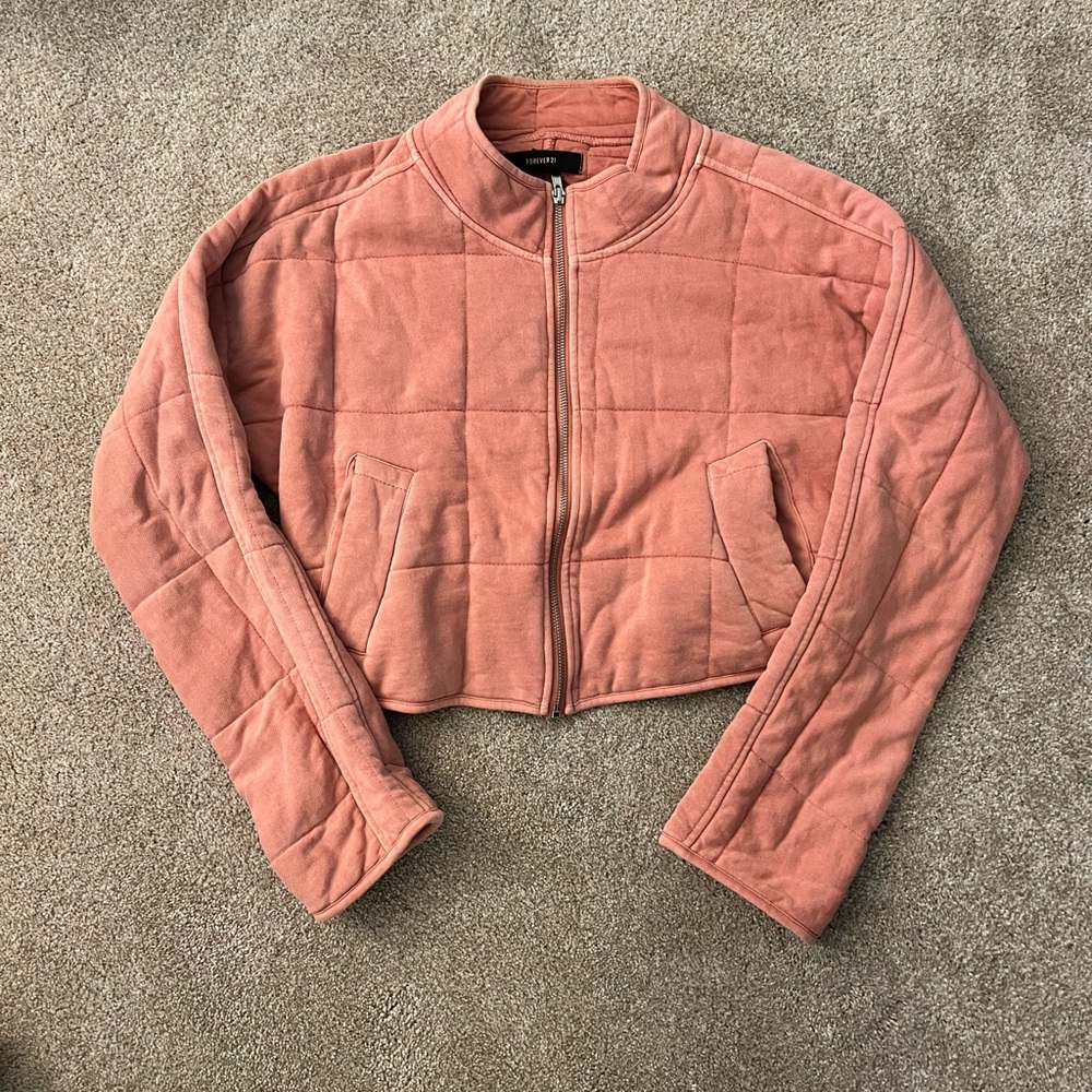 Forever 21 Quilted Pink Jacket